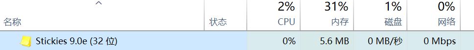 stickies内存占用